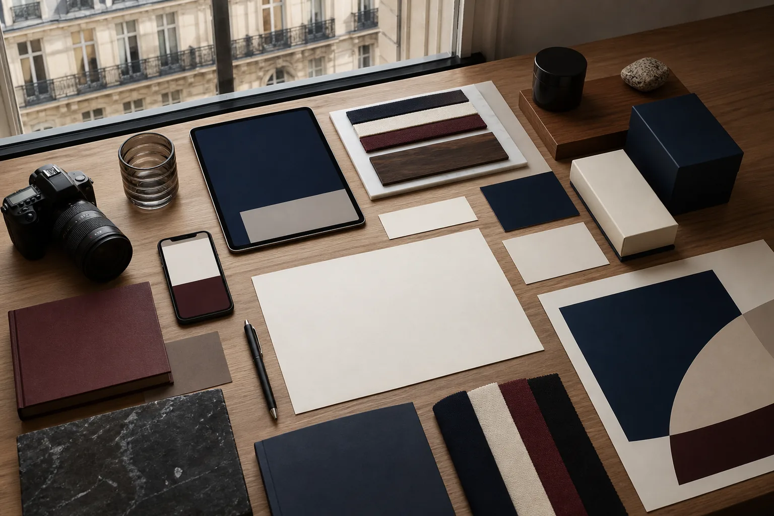 Supports imprimés, objets et écrans réunis dans un système de marque cohérent