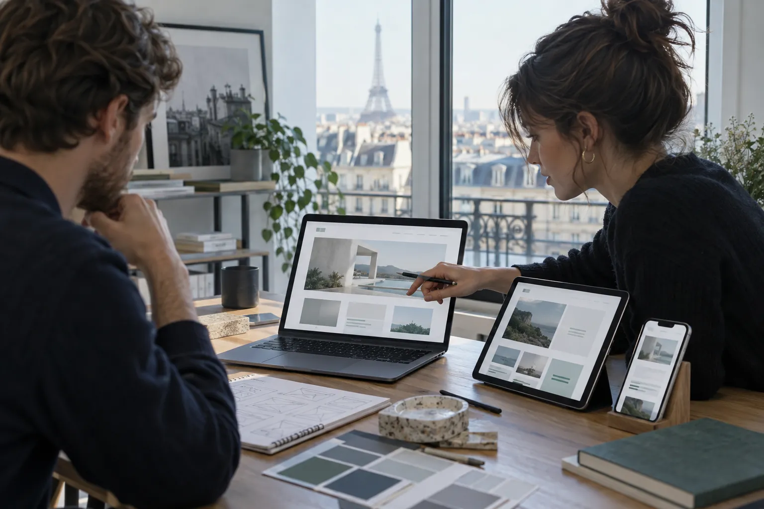 Vérification d’une interface web sur ordinateur, tablette et téléphone