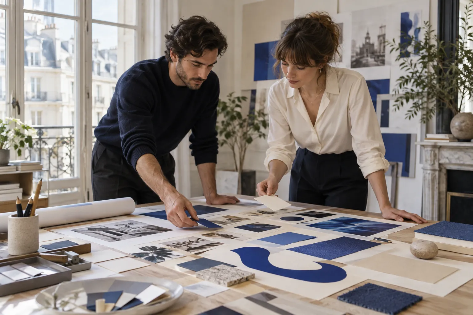 Conception collective d’une identité visuelle dans un atelier parisien