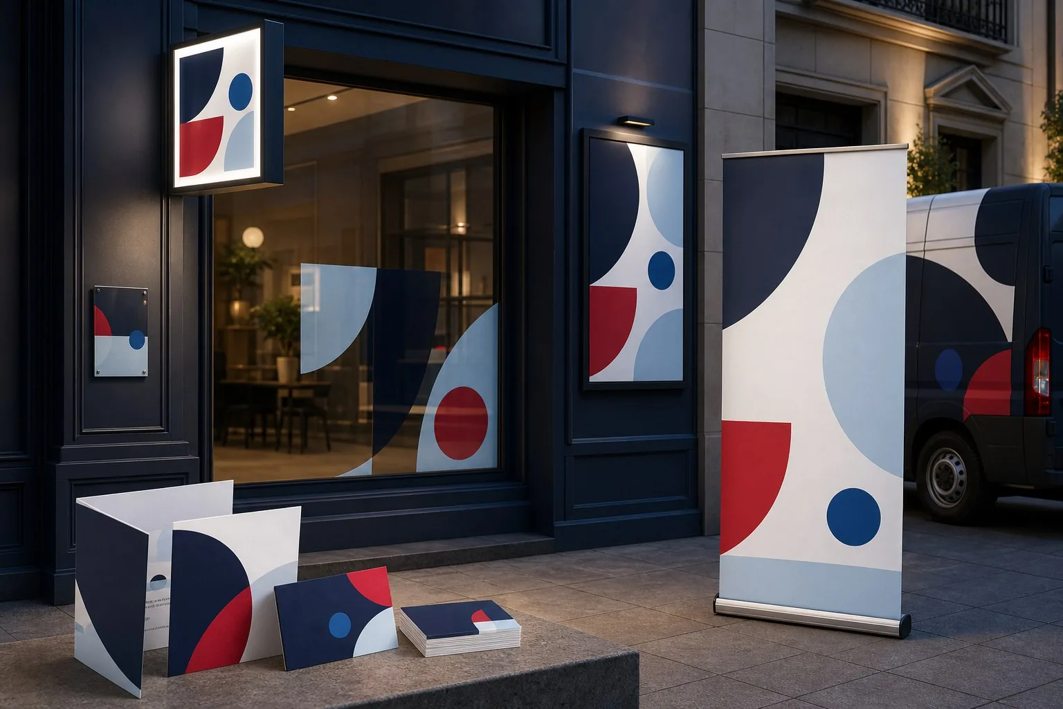 Mockups imprimés, échantillons de matières et finitions de fabrication